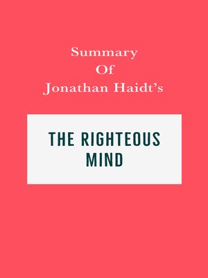 jonathan haidt the righteous mind review